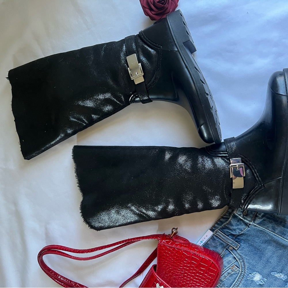 BAMBOO Black Over the Knee Boots - Picture 5 of 9